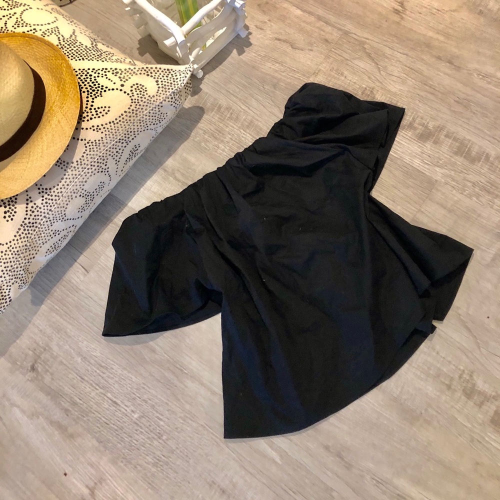 Off shoulder black blouse